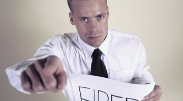 businessman with fired note