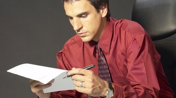 Man reading a document