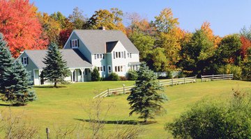 Farmhouse during autumn