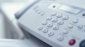 close-up of a fax machine