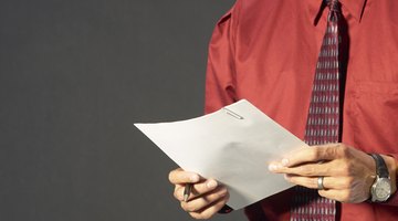 Man reading a document